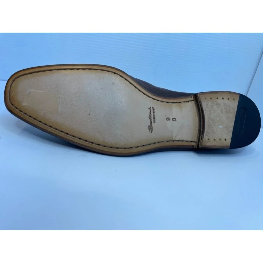 Santoni Dark Brown Leather Penny Loafer Size US 9 D Amputee RIGHT SHOE ONLY NWOB